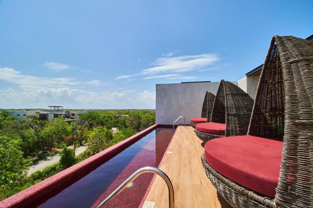 Elegant Trendy Apartment In Tulum With Infinity Pool, Breathtaking Jungle View & Bottle Of Wine Per Stay Dış mekan fotoğraf